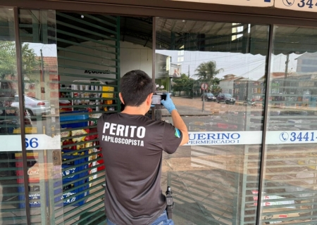 Ladrões invadem e furtam supermercado em Nova Andradina