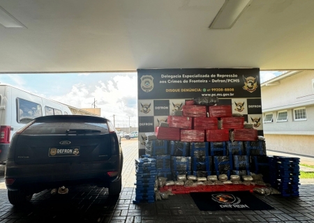 Em Sidrolândia, Defron apreende entorpecente avaliado em R$ 1,6 milhão