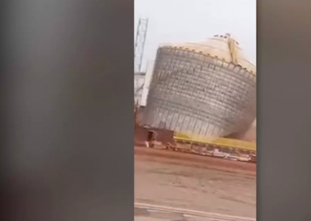 Queda de silo de grãos deixa quatro pessoas feridas em Sidrolândia