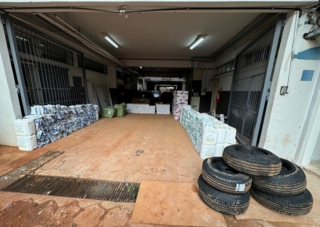 Ação conjunta resulta em apreensão milionária de produtos contrabandeados em Campo Grande