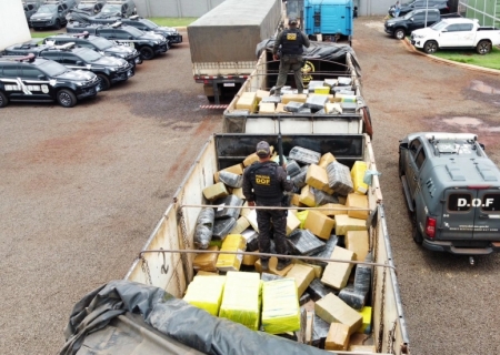 DOF apreende R$ 30,7 milhões em maconha na região de fronteira