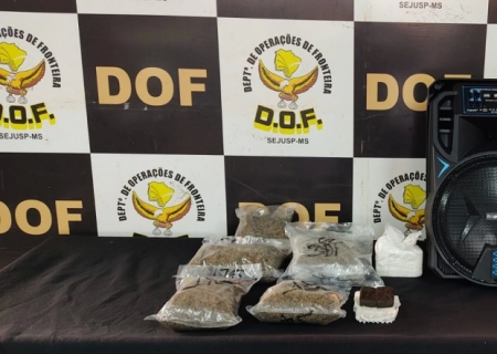 Em Laguna Carapã, adolescentes são flagrados pelo DOF com drogas em veículo