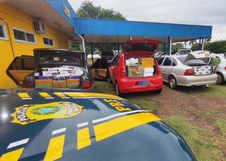 Comboio com mercadorias estrangeiras é interceptado pela PRF em Brasilândia