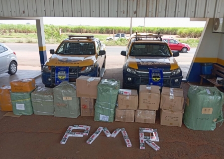 Dois carros com produtos ilegais são apreendidos em Nova Andradina