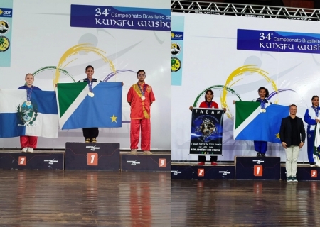 Atletas de Nova Andradina conquistam ouro no Campeonato Brasileiro de Kung Fu Wushu