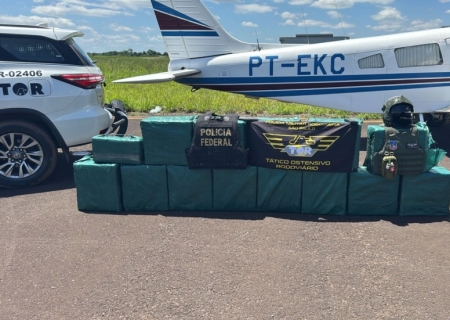 Avião que saiu do MS com carga de cocaína é apreendido no interior de SP