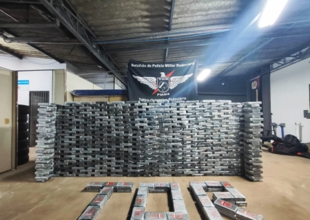 Cocaína avaliada em mais de R$ 41 milhões é apreendida pela PMR em Ponta Porã