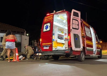 Duas mulheres ficam feridas após colisão entre motos na avenida Ivinhema