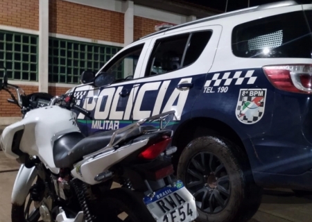 Força Tática apreende moto que condutor realizava manobras radicais no Distrito Industrial