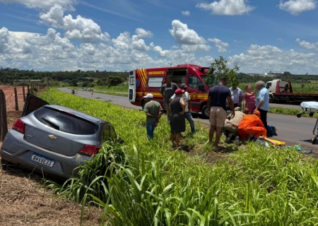 Após perda de controle de veículo, mãe e filha sofrem capotagem na MS-134 entre Nova Andradina e Batayporã