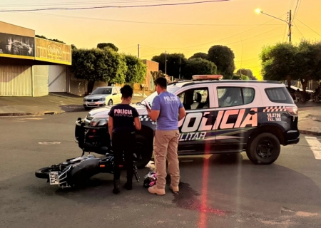 Perseguição a motos termina com viaturas batidas e um motociclista detido em Nova Andradina