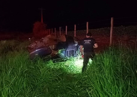 Capotagem de carro mata jovem e deixa outros dois feridos na MS-379