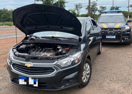 Carro furtado em São Paulo é recuperado pela PRF em Nova Alvorada do Sul