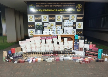 Veículo com produtos de contrabando e descaminho é apreendido pelo DOF em Maracaju