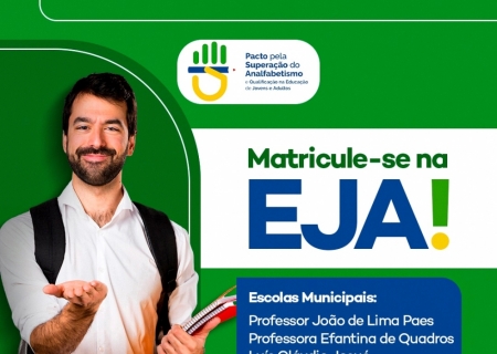 Nova Andradina segue com vagas abertas para a EJA