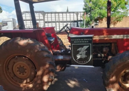 Polícia Rural recupera trator furtado e apreende adolescentes em Ivinhema