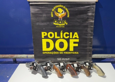 Mulher que seguia para Minas Gerais com cinco armas de fogo é presa pelo DOF em Ponta Porã