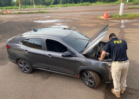 Carro roubado em MG é recuperado pela PRF em Nova Alvorada do Sul