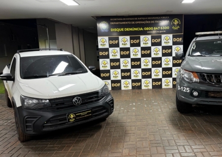 Homens que seguiam para o Paraguai com veículo objeto de crime são presos pelo DOF em Fátima do Sul