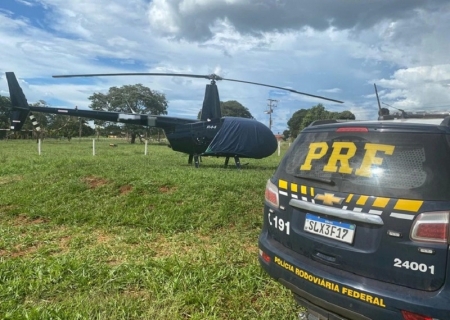 Em ação conjunta, polícia apreende helicóptero irregular em Paranaíba