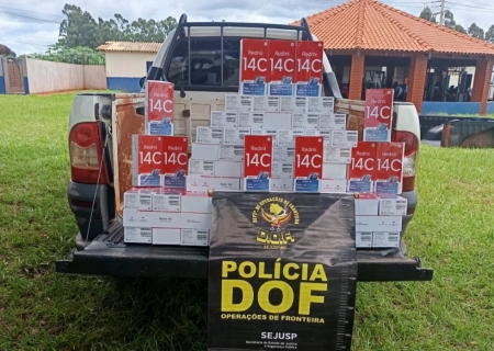 DOF apreende veículo que seguia para Maracaju com 100 celulares escondidos na lataria