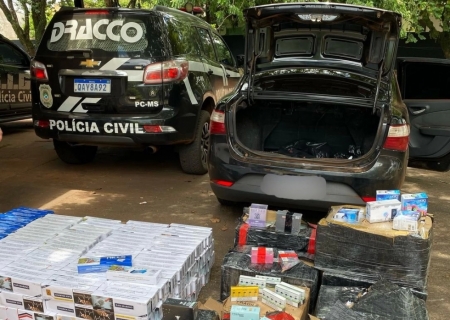 Dracco apreende mercadorias contrabandeadas e veículo utilizado no transporte em Ponta Porã