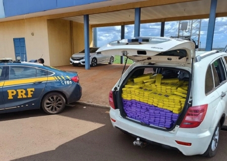 Traficante abandona veículo furtado carrgado com entorpecentes em Caarapó