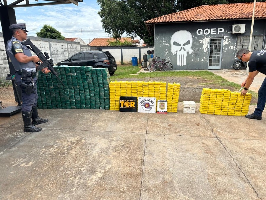 Operação conjunta das polícias resulta na apreensão de quase 700 kg de drogas em Rosana