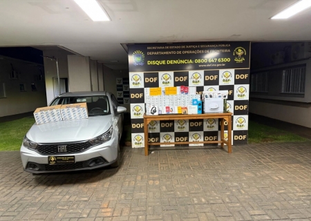 DOF apreende mais de 130 aparelhos de telefone celular em Maracaju