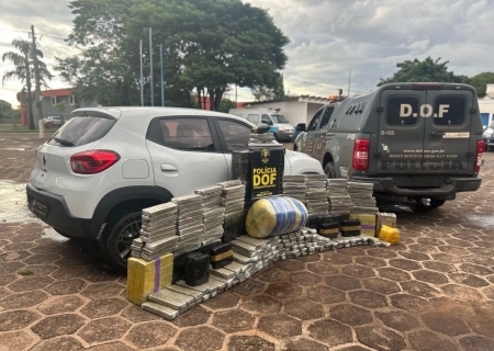 Ação conjunta apreende droga avaliada em R$ 970 mil e recupera veículo em Amambai