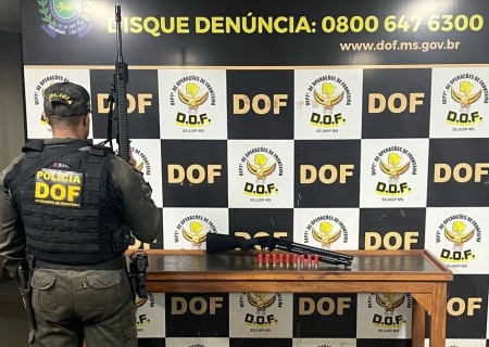 Em dois dias, DOF apreende quatro armas de fogo e mais de 50 munições