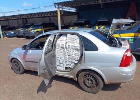 Carro com 15 mil maços de cigarros é apreendido pela PRF em Campo Grande