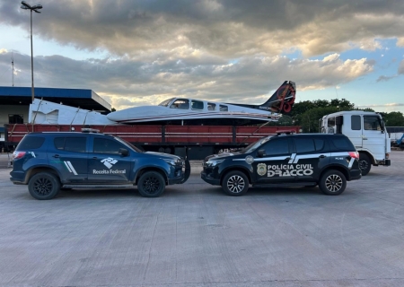 Dracco: aeronave com indícios de exportação irregular é apreendida na fronteira