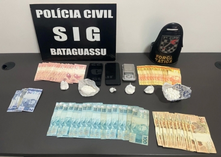 Polícias Civil e Militar prendem homem por tráfico de drogas em Bataguassu