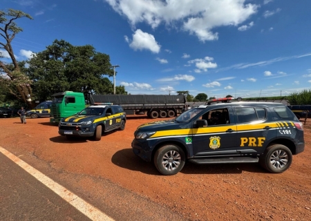 Após perseguição e busca aérea, carreta carregada com cigarros é apreendida pela PRF em Nova Andradina