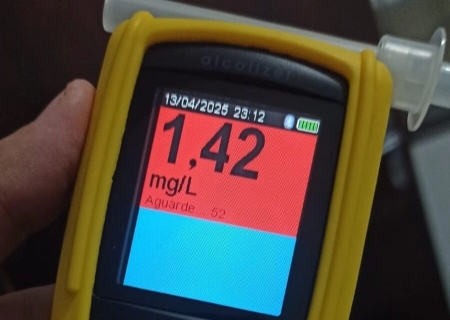 Motociclista é preso por embriaguez em Nova Andradina