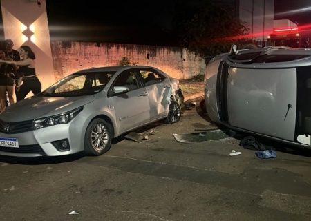 Motorista bêbado colide contra carro estacionado e acaba preso em flagrante, em Nova Andradina