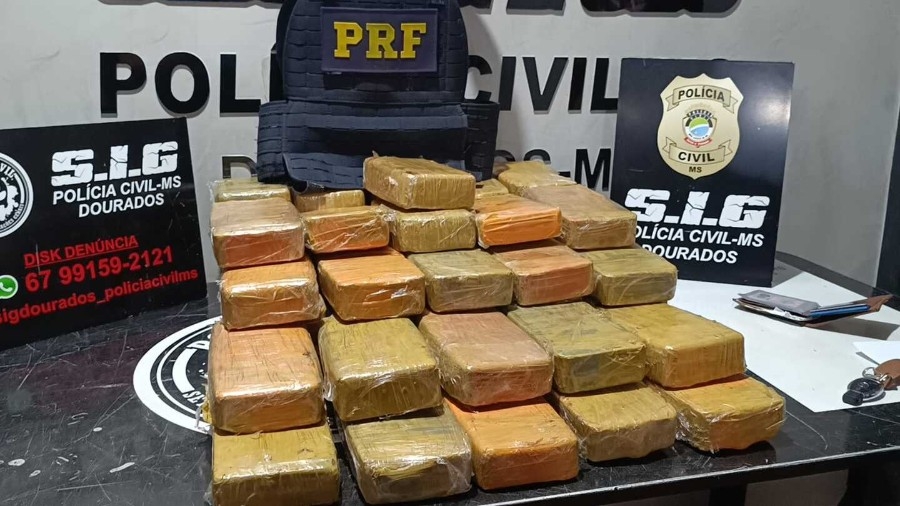 Homem é preso com veículo carregado com mais de 50 kg de cocaína em Dourados