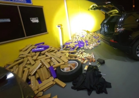 Motorista é abordado e confessa que estava traficando 1 ton de maconha em Naviraí