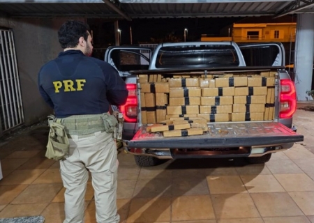 Hilux roubada no Paraná é apreendida com mais de duas toneladas de maconha em Sidrolândia