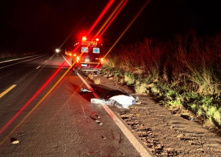 Ciclista morre atropelado na MS-134 em Nova Andradina e motorista foge sem prestar socorro