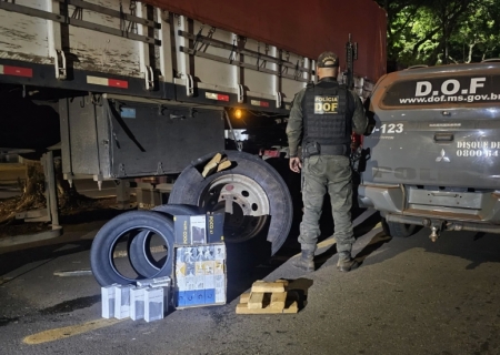 Carga de droga avaliada em R$ 500 mil é apreendida em carreta na MS-164