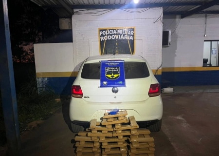 Polícia Militar Rodoviária apreende carga de maconha em veículo abandonado na MS-384