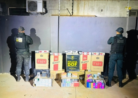 Carro carregado com cigarros contrabandeados é apreendido pelo DOF em Ponta Porã