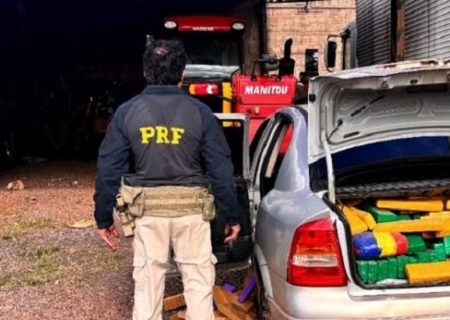 PRF apreende quase 1 tonelada de maconha após perseguição em Campo Grande