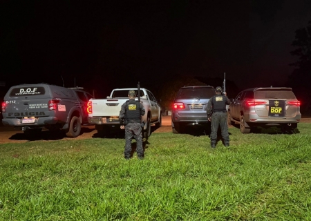 Polícia Militar do DOF recupera três caminhonetes furtadas em ação na fronteira de MS