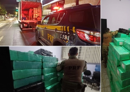 PRF apreende mais de 5 toneladas de “maconha congelada” escondidas sob carga de peixe no interior de SP