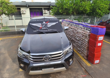 Polícia Militar Rodoviária apreende mais de 1,5 tonelada de drogas em caminhonete roubada na MS-276