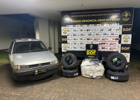 DOF apreende veículo com contrabando avaliado em R$ 115 mil em Ponta Porã
