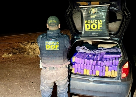 Carro com R$ 1,7 milhão em droga é apreendido pelo DOF em Ponta Porã